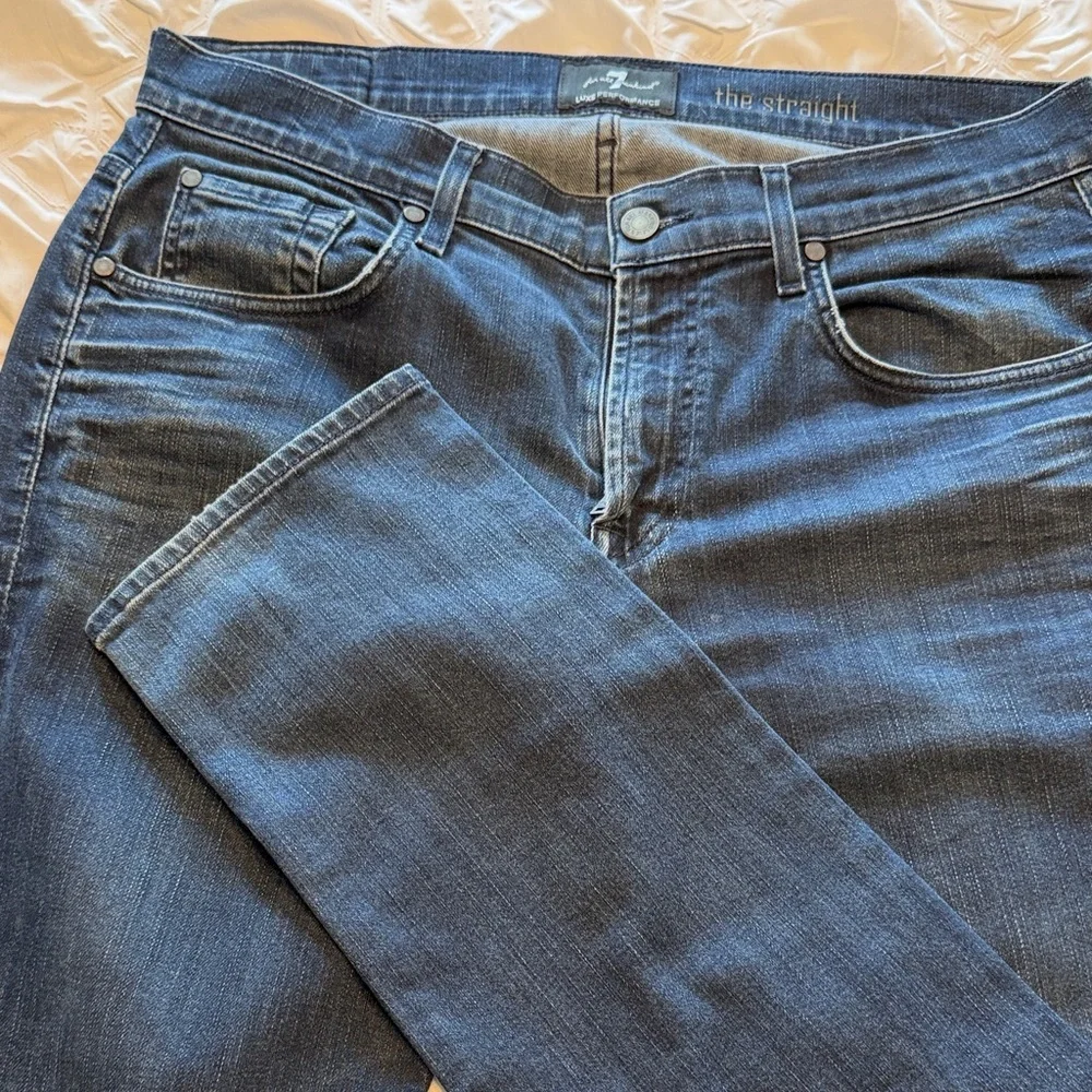 7 For All Mankind Dark Blue Jeans - Picture 5 of 7